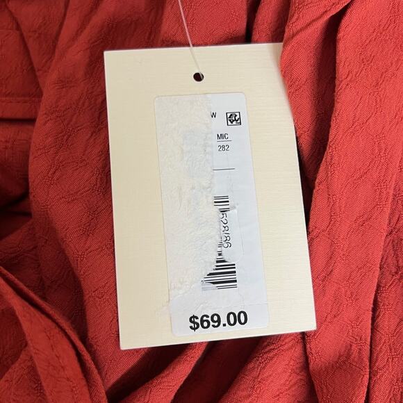 Nurture by Westbound Womens Tunic 3X Burnt Orange Embroidered Peasant Blouse - Picture 9 of 9